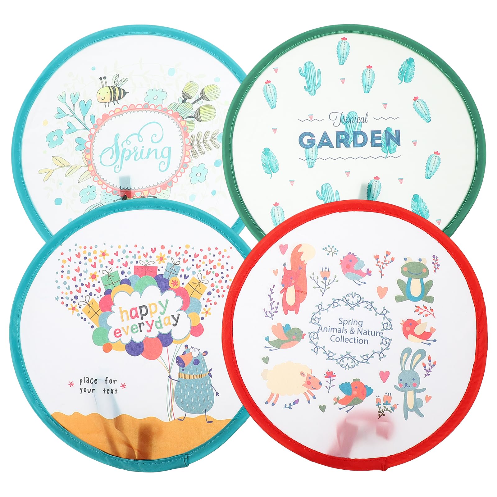 Amazon.co.jp: MUCKLILY うちわ ミニ 折りたたみうちわ 丸型